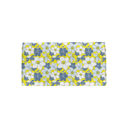 Daffodils Pattern Print Design 01 Women's Trifold Wallet