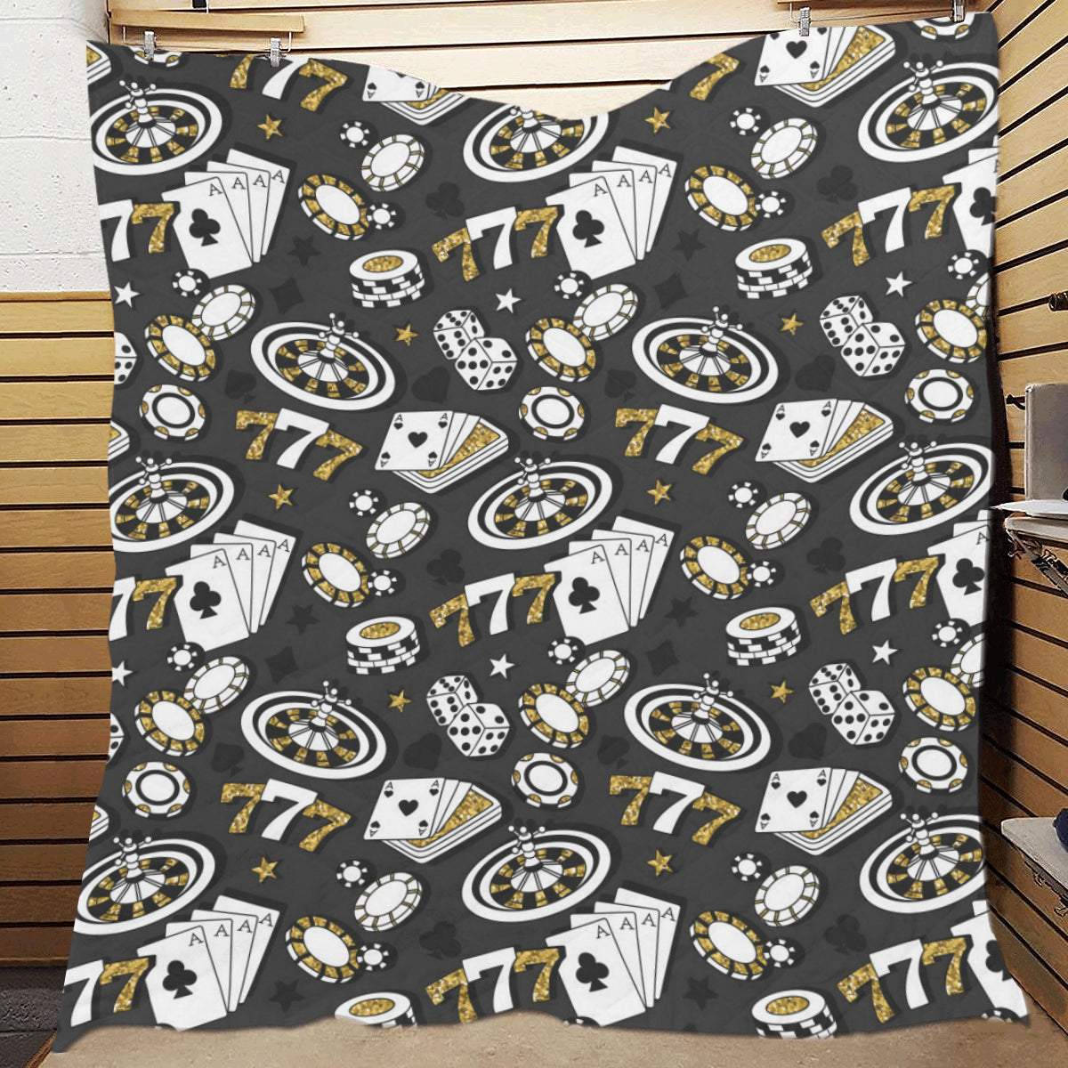 Casino Pattern Print Design 05 Premium Quilt