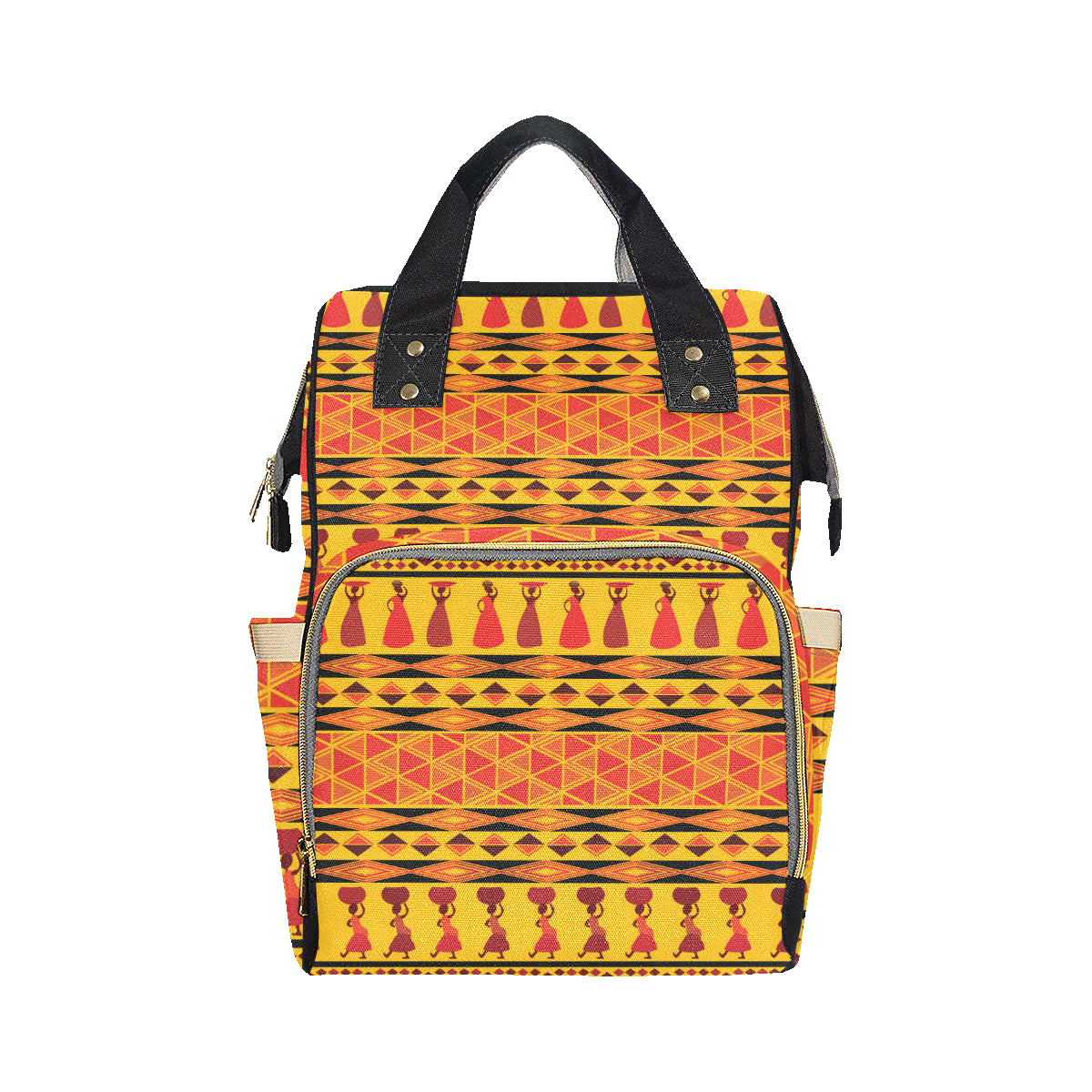 African Pattern Print Design 01 Diaper Bag Backpack