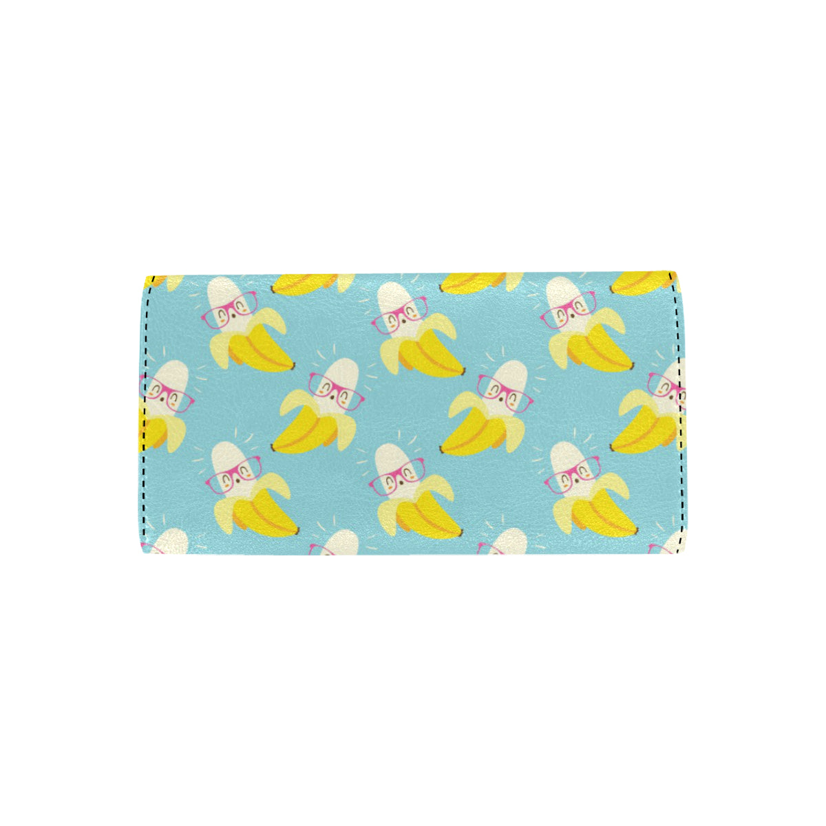 Banana Pattern Print Design BA07 Women's Trifold Wallet