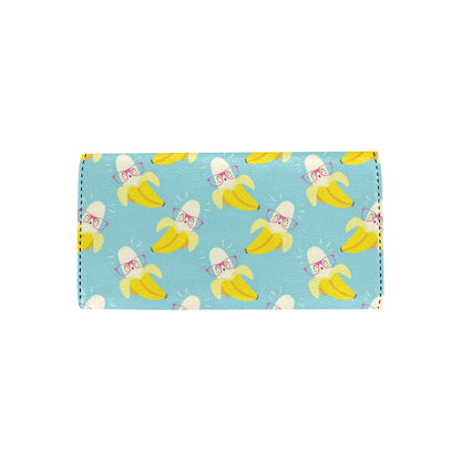 Banana Pattern Print Design BA07 Women's Trifold Wallet