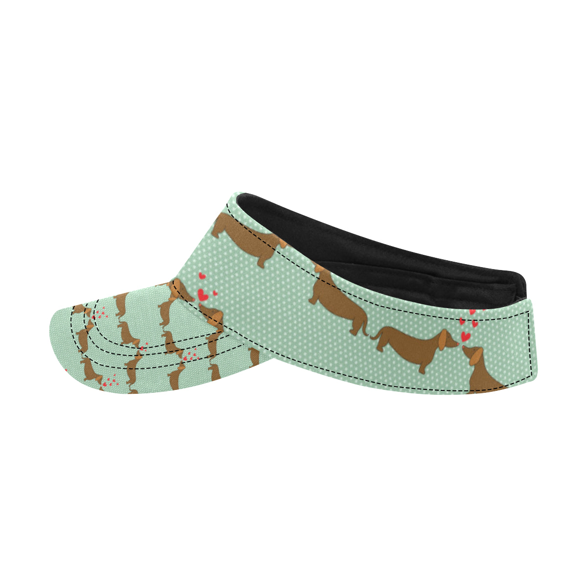 Dachshund Pattern Print Design 02 Unisex Sun Visor