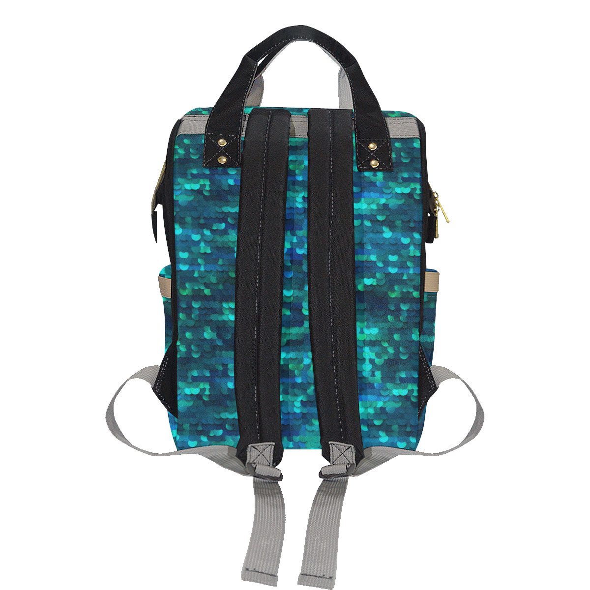 Mermaid Scales Pattern Print Design 06 Diaper Bag Backpack