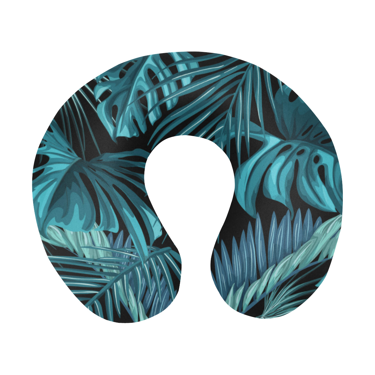 Palm Leaf Pattern Print Design A03 U-Shaped Travel Neck Pillow
