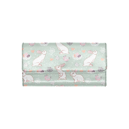 Rabbit Pattern Print Design RB011 Women's Trifold Wallet