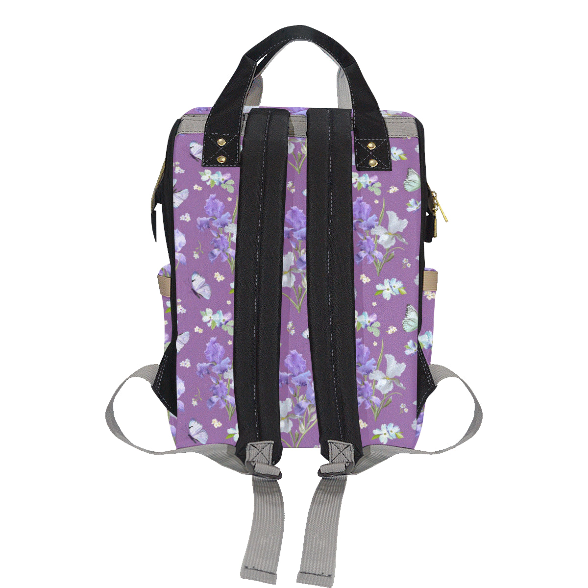 Iris Pattern Print Design IR09 Diaper Bag Backpack