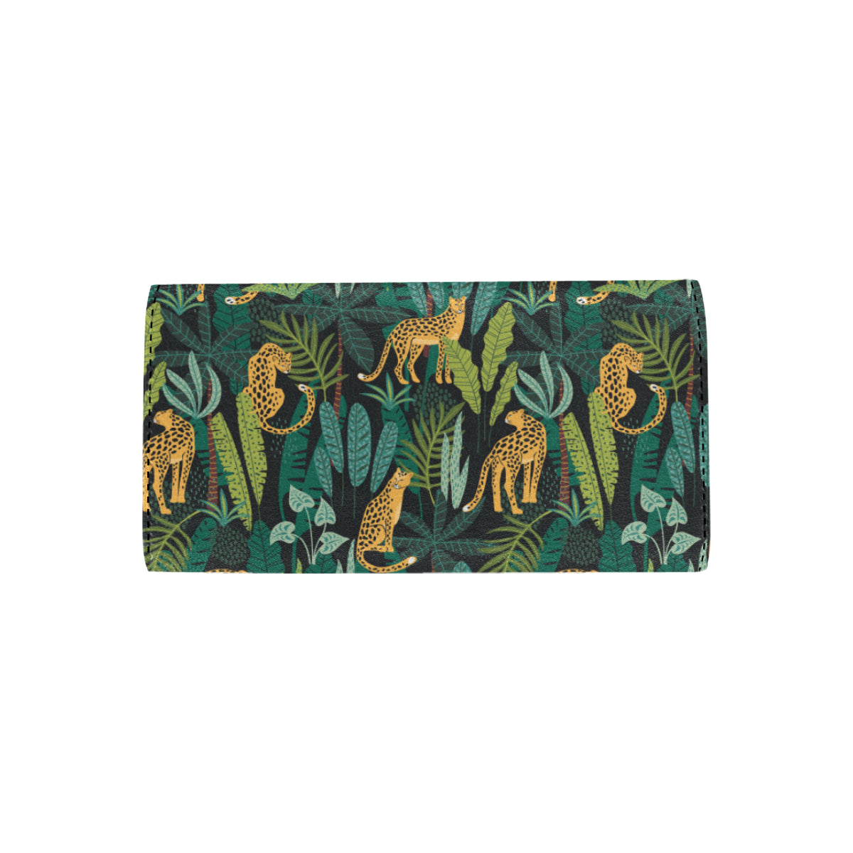 Jaguar Jungle Pattern Print Design 03 Women's Trifold Wallet