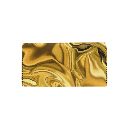 Liquid Pattern Print Design 03 Women's Trifold Wallet