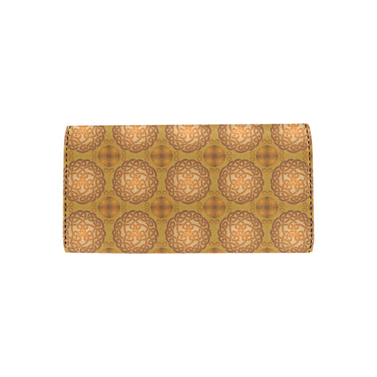 Celtic Pattern Print Design 01 Women's Trifold Wallet