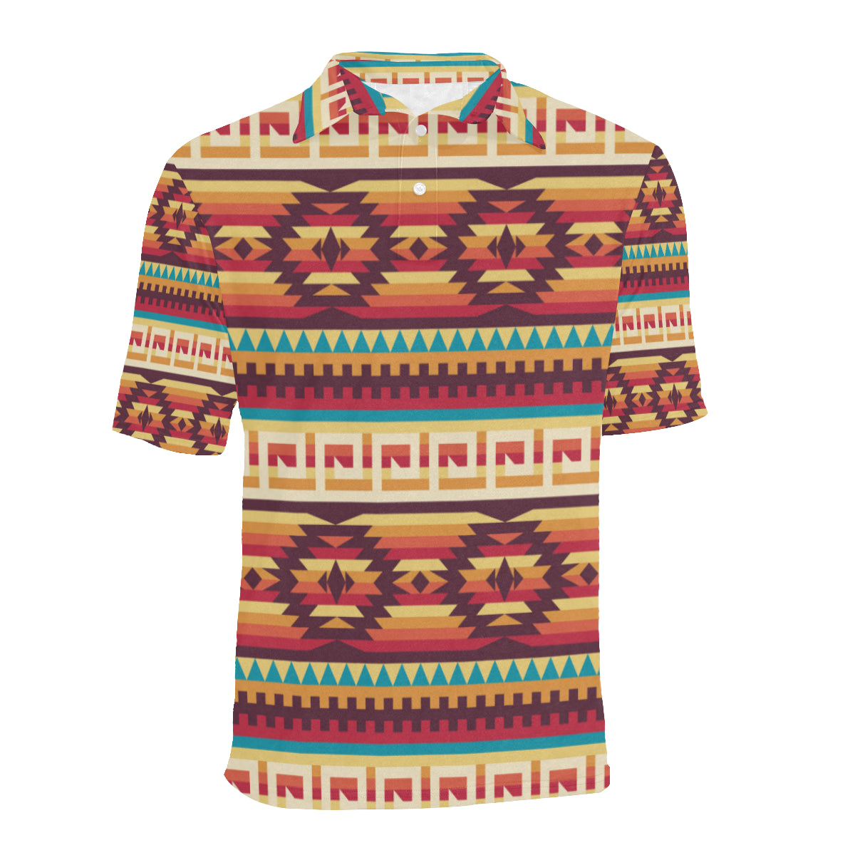 Tribal Aztec Vintage Men Polo Shirt