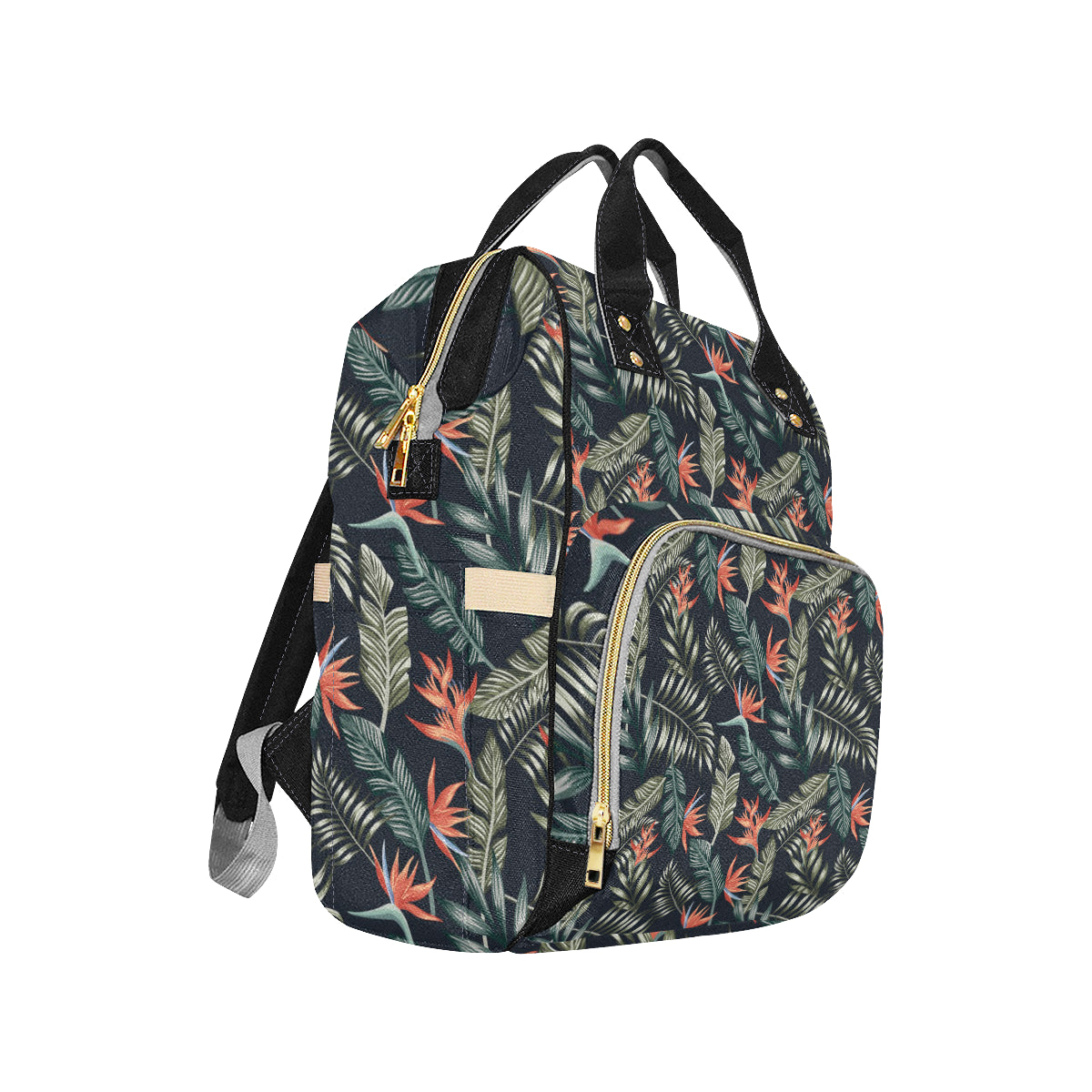 Bird Of Paradise Pattern Print Design BOP02 Diaper Bag Backpack