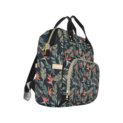 Bird Of Paradise Pattern Print Design BOP02 Diaper Bag Backpack