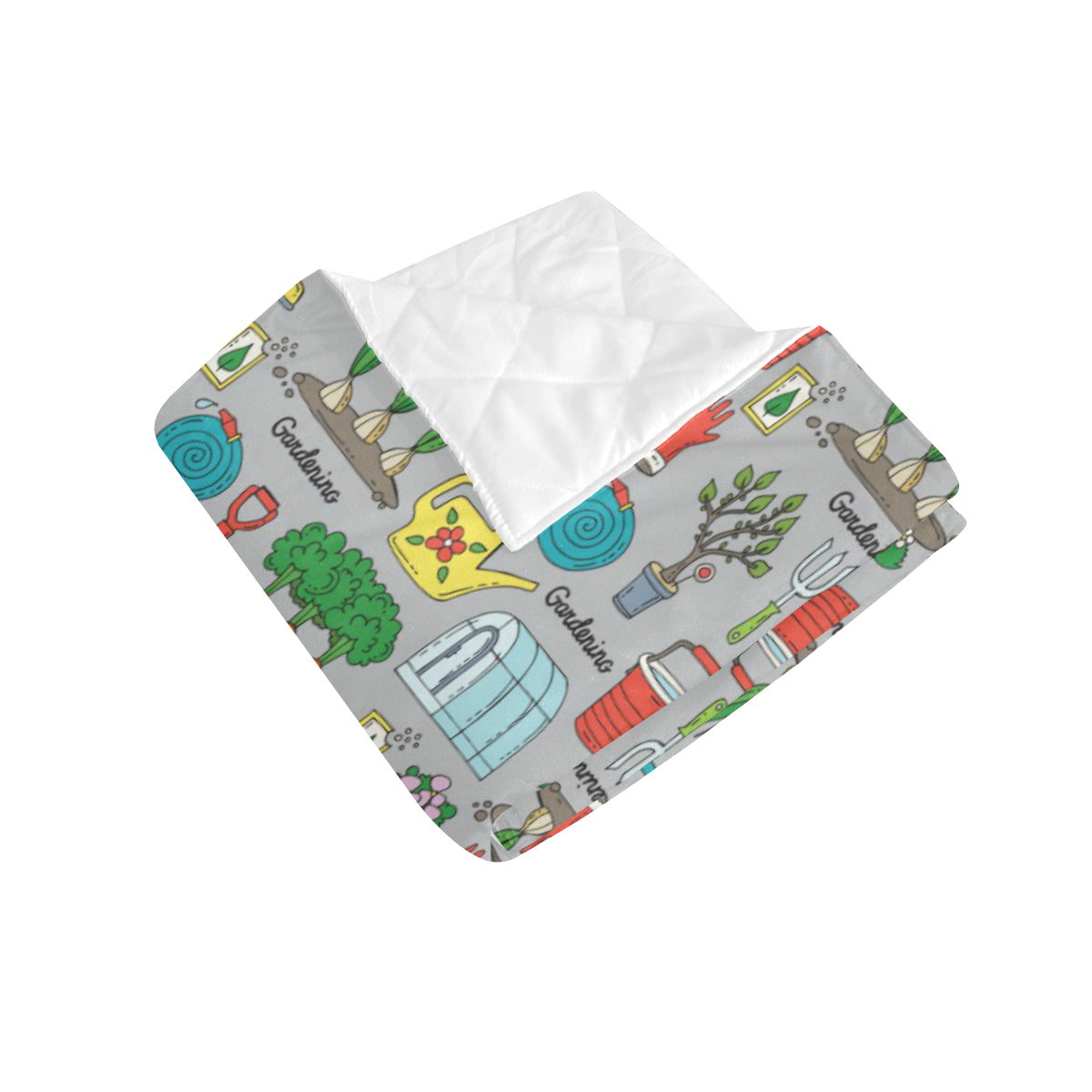Gardening Pattern Print Design G07 Premium Quilt