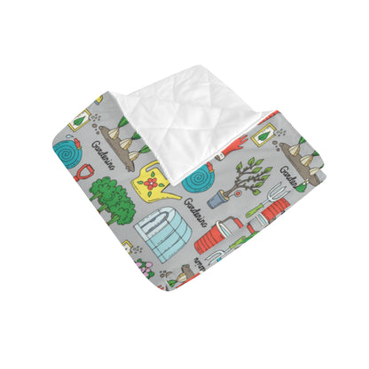 Gardening Pattern Print Design G07 Premium Quilt