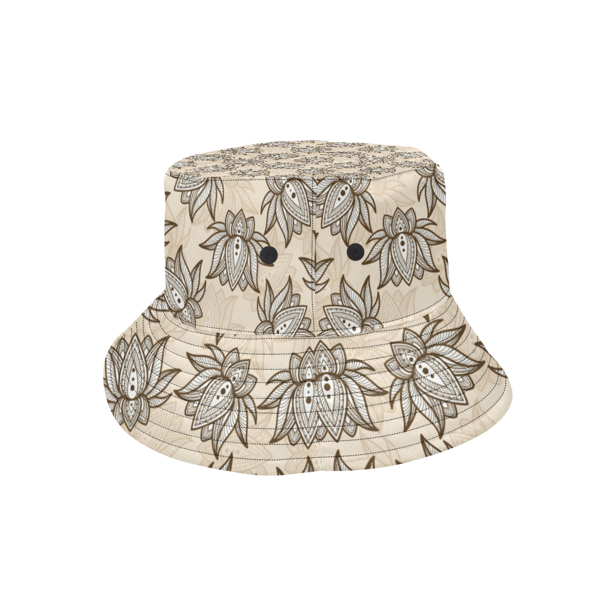 lotus Boho Pattern Print Design LO05 Unisex Bucket Hat