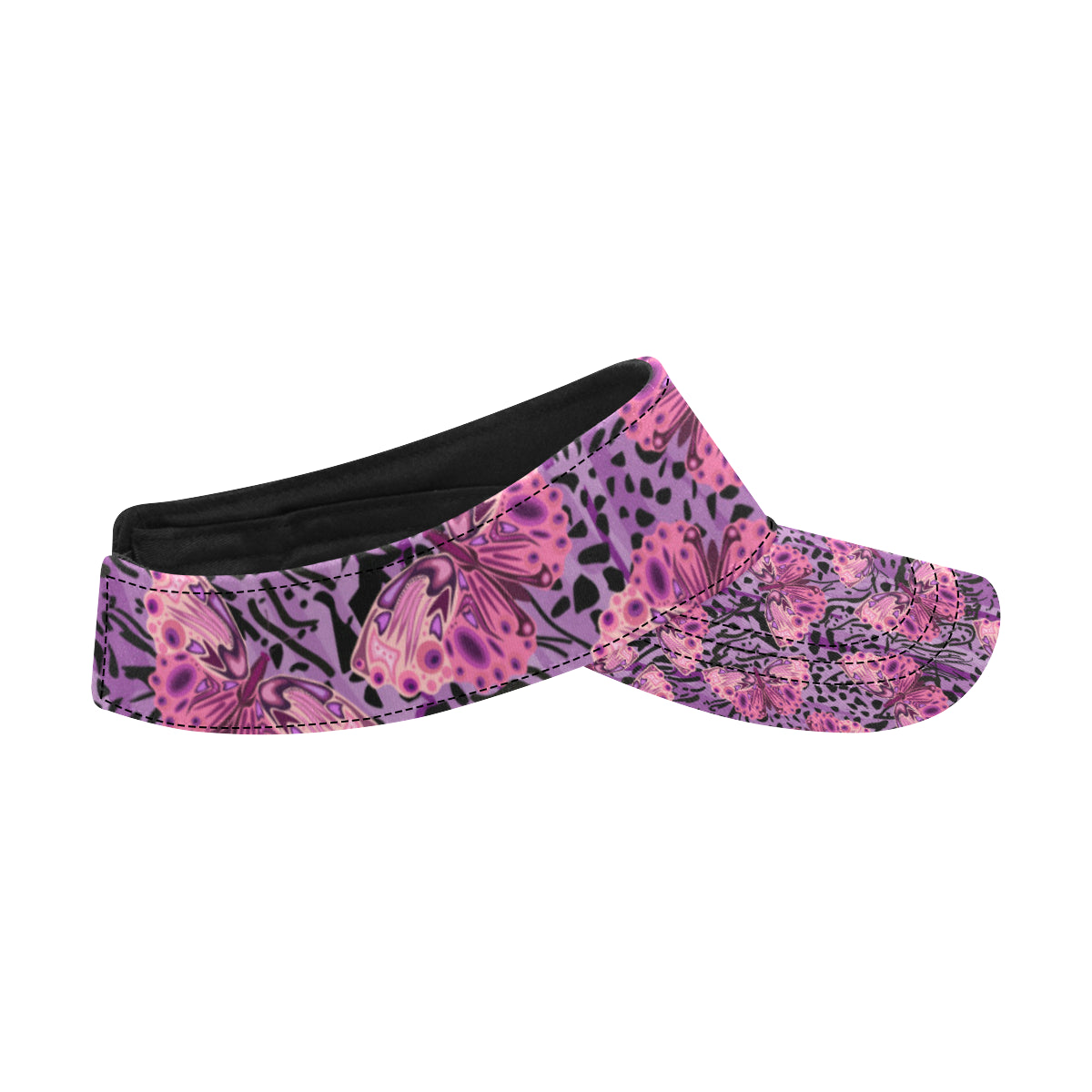 Purple Butterfly Leopard Unisex Sun Visor