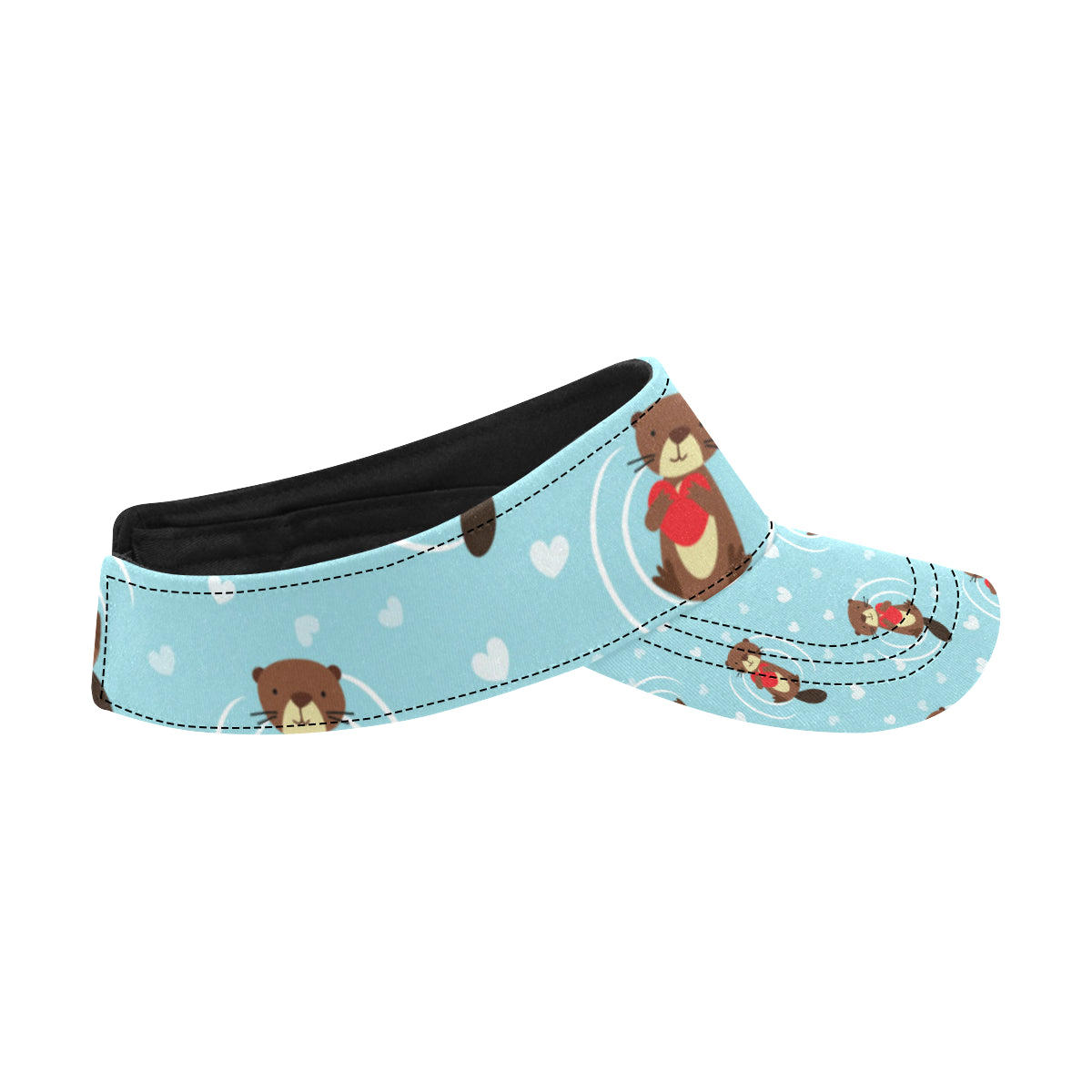 Sea Otter Cute Pattern Print Design 04 Unisex Sun Visor