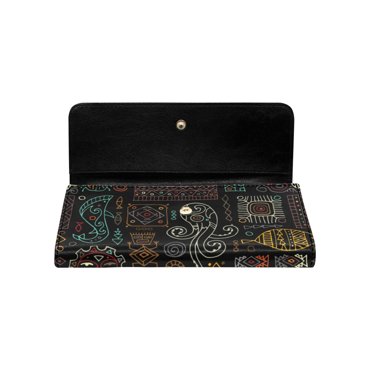 Polynesian Pattern Print Design A04 Women's Trifold Wallet