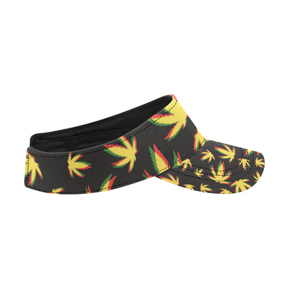 Pot Leaf Pattern Print Design A02 Unisex Sun Visor