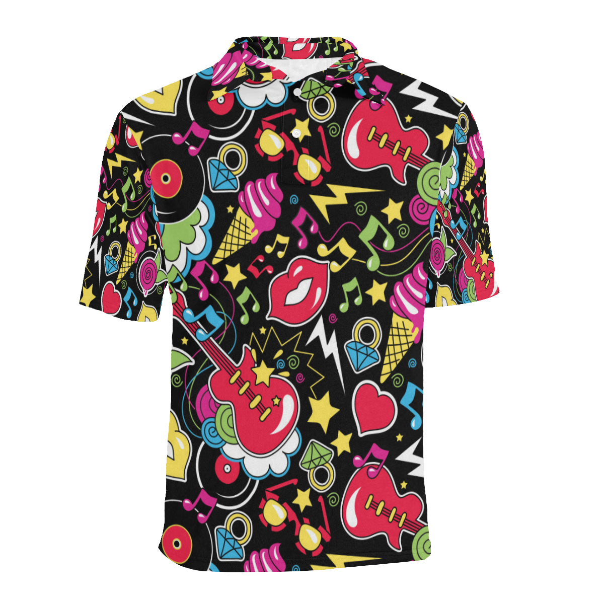 Pop Art Pattern Print Design A04 Men Polo Shirt