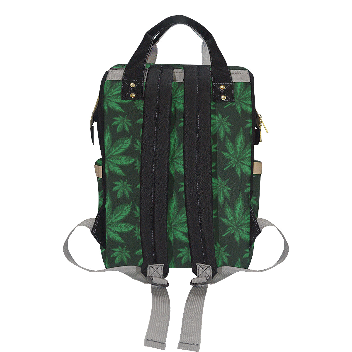 Pot Leaf Pattern Print Design A04 Diaper Bag Backpack