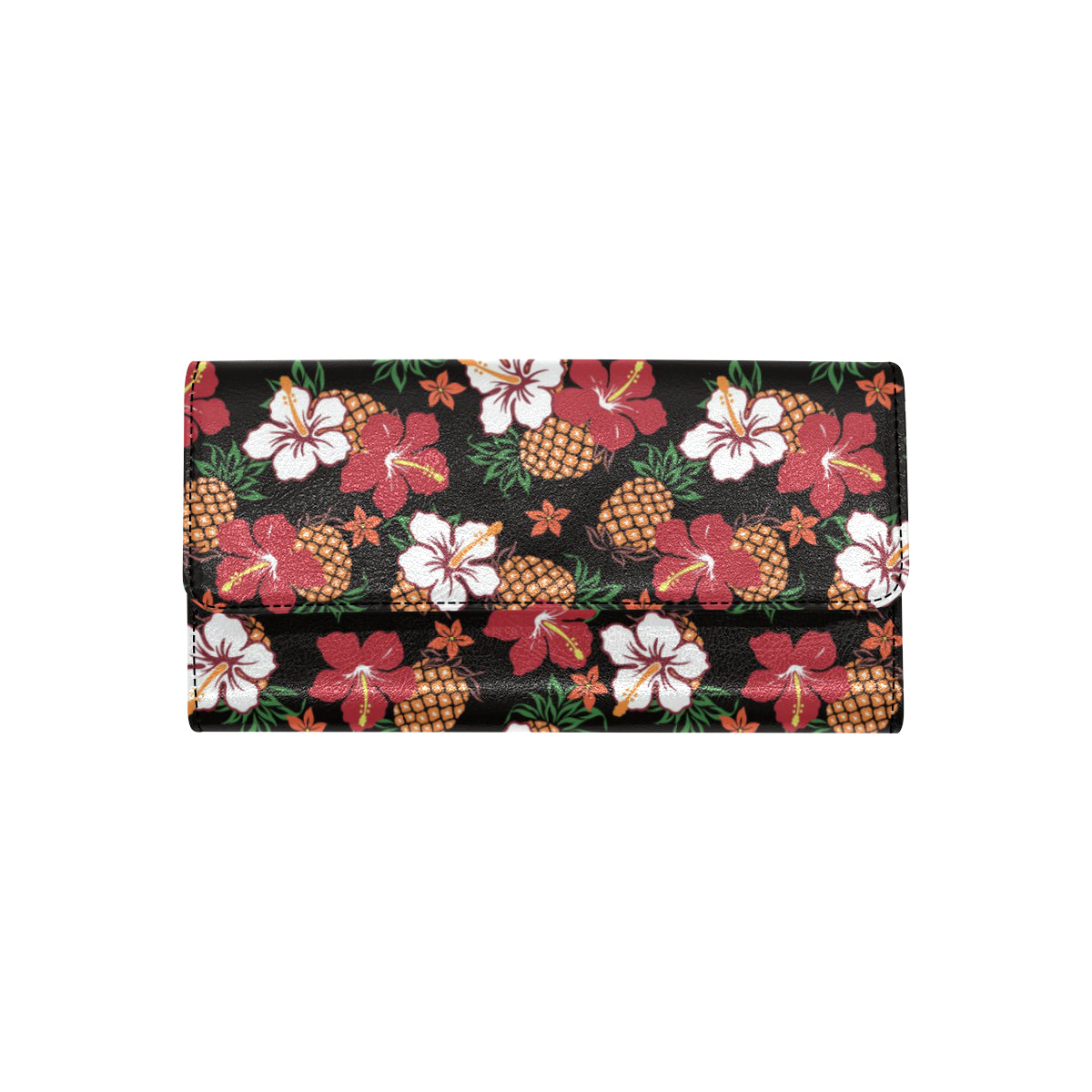 Hawaiian Themed Pattern Print Design H013 Women's Trifold Wallet