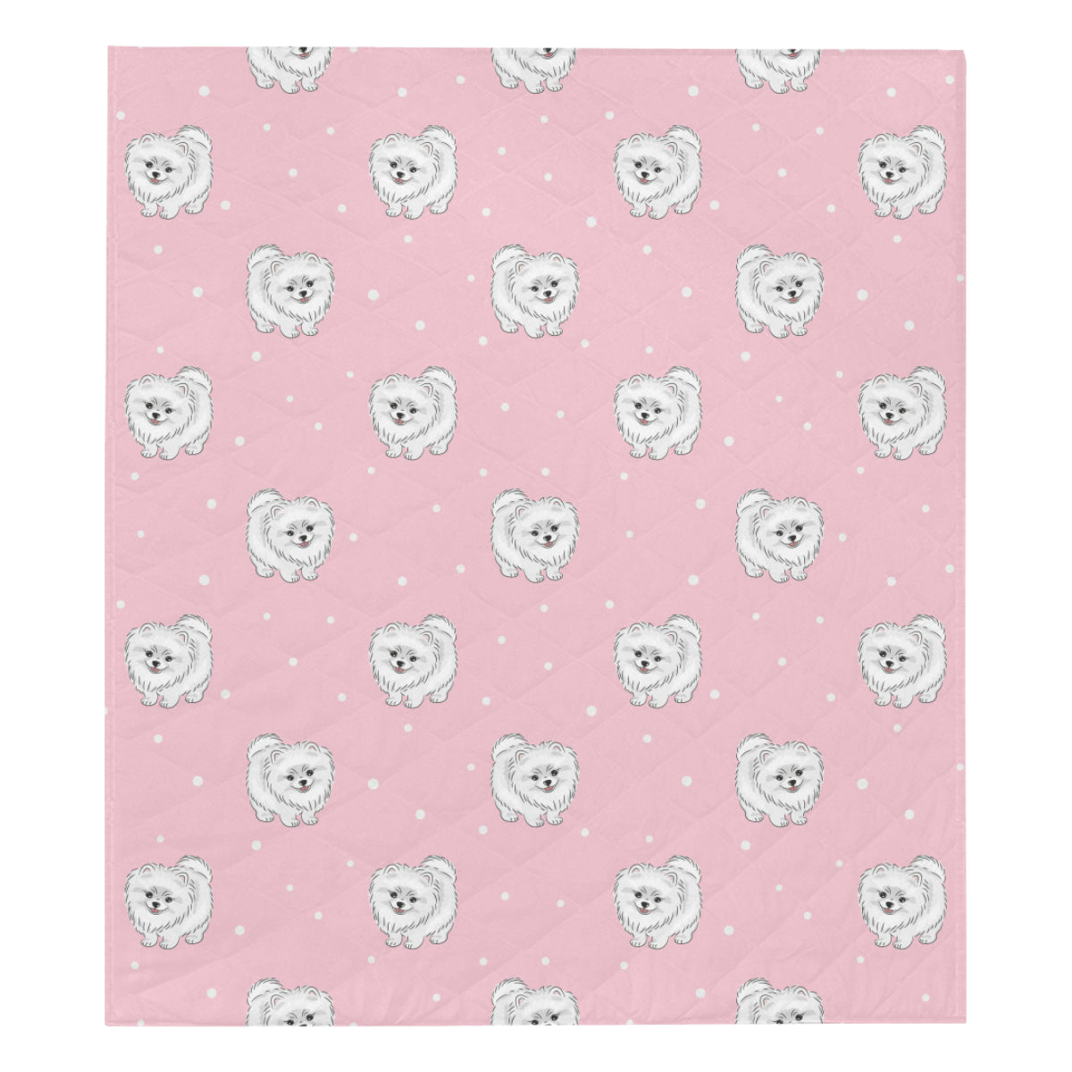 Pomeranians Pattern Print Design A02 Premium Quilt