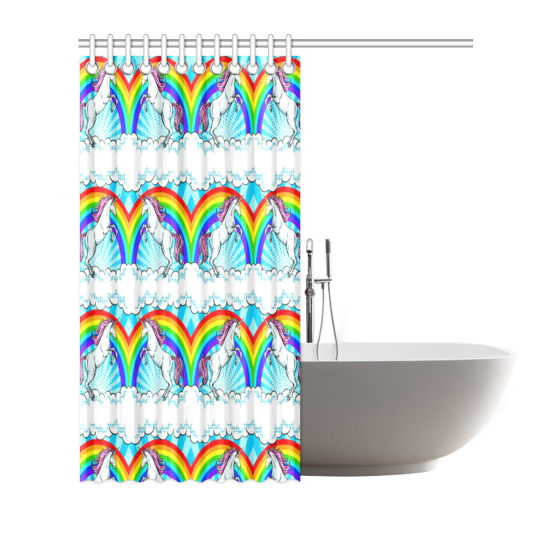 Unicorn Rainbow Shower Curtain
