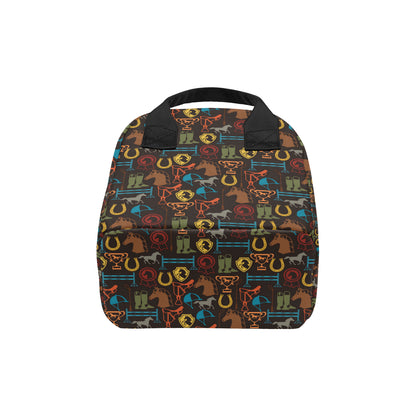 Equestrian Equipment Horse Colorful Insulated Lunch Bag