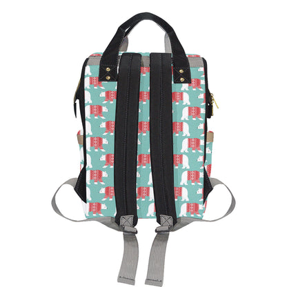 Polar Bear Pattern Print Design A04 Diaper Bag Backpack