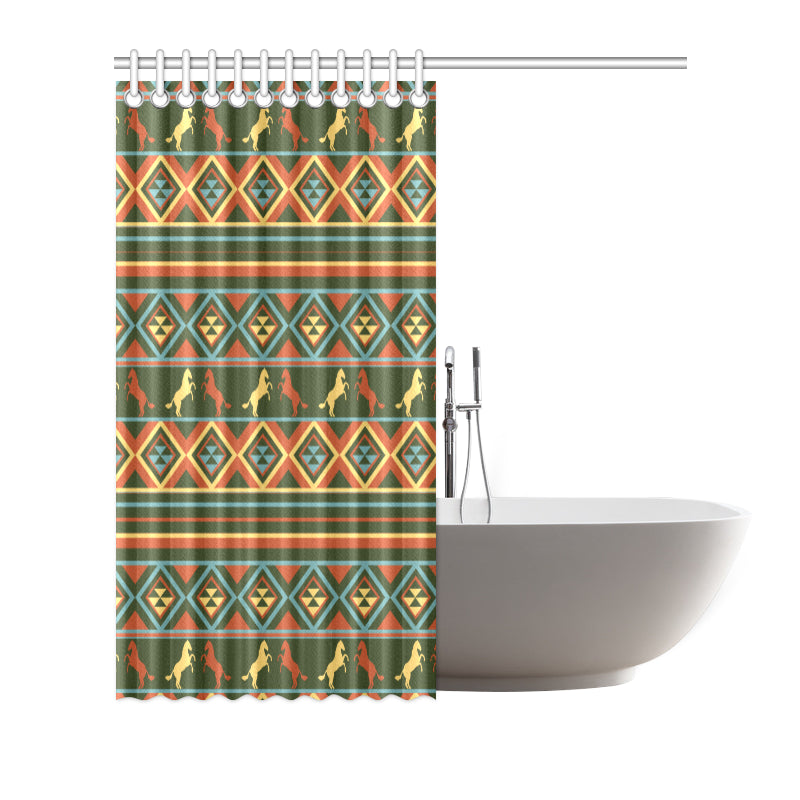 Horse Western Pattern Shower Curtain