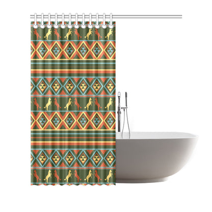Horse Western Pattern Shower Curtain