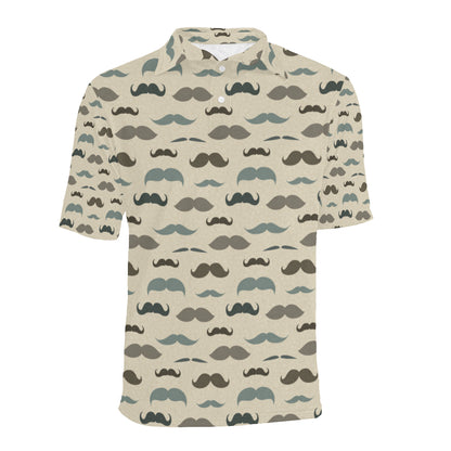 Mustache Pattern Print Design A01 Men Polo Shirt