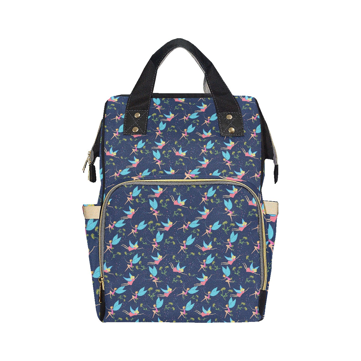 Fairy with flower Print Pattern Diaper Bag Backpack