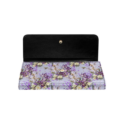 Iris Pattern Print Design IR07 Women's Trifold Wallet
