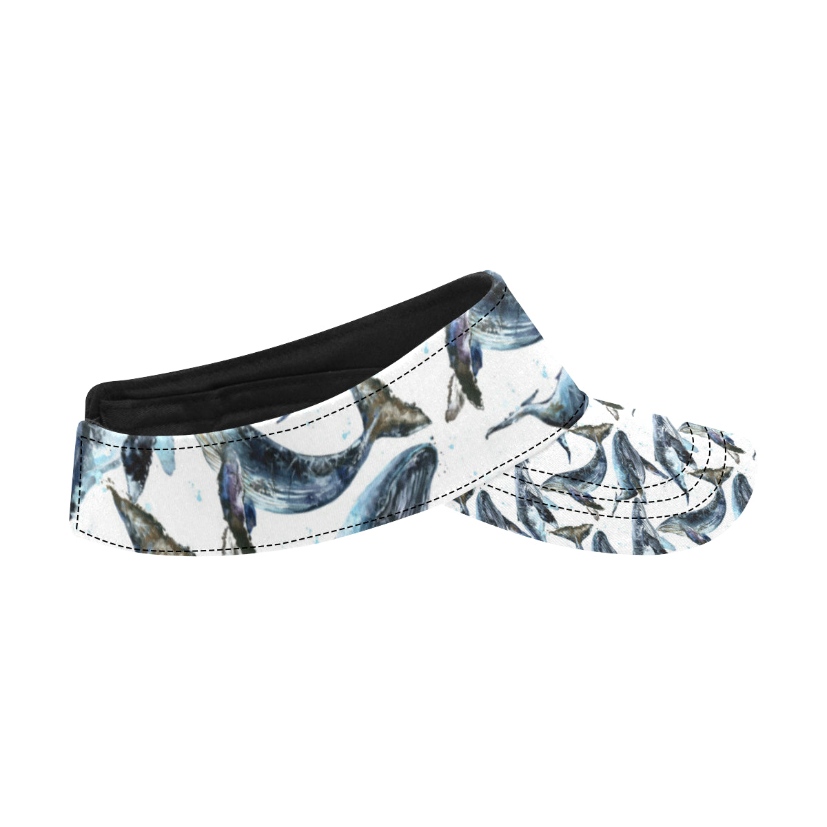 Blue Whale Pattern Print Design 03 Unisex Sun Visor
