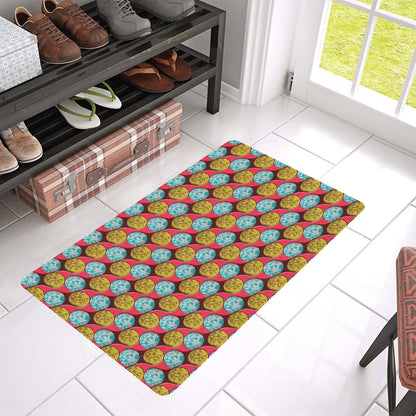 African Fashion Print Pattern Rubber Doormat