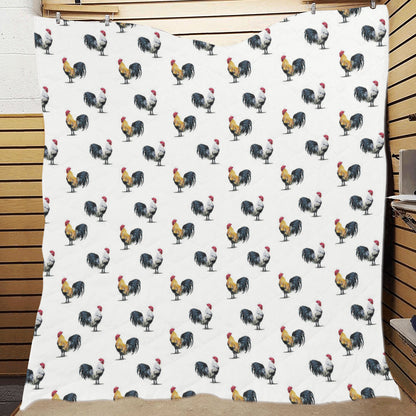 Chicken Pattern Print Design 02 Premium Quilt