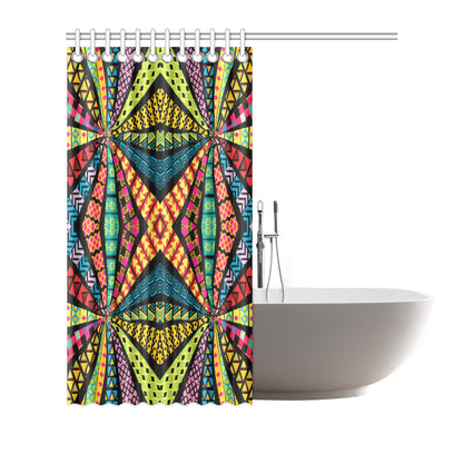 Kaleidoscope Pattern Print Design 05 Shower Curtain