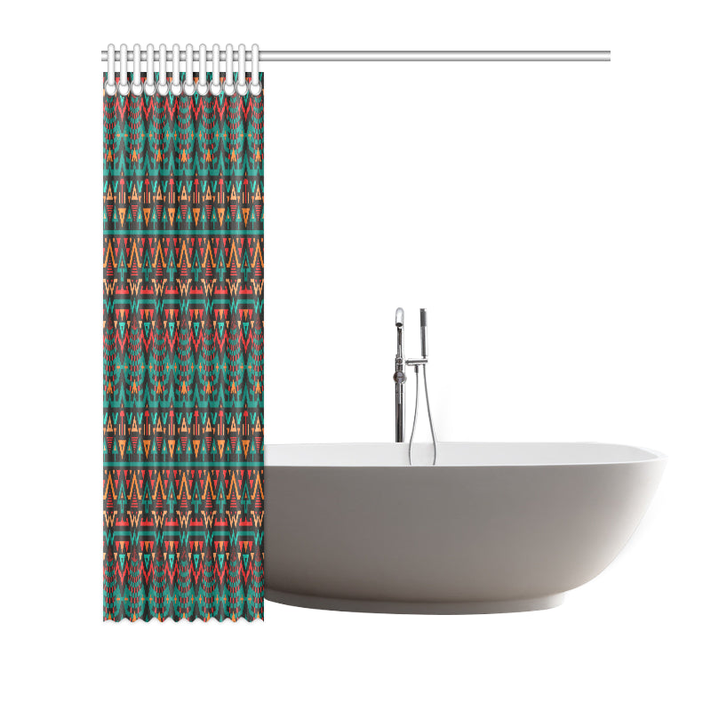 Aztec Pattern Print Design 04 Shower Curtain