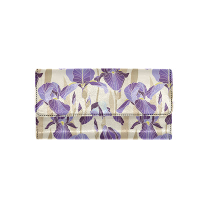 Iris Pattern Print Design IR02 Women's Trifold Wallet