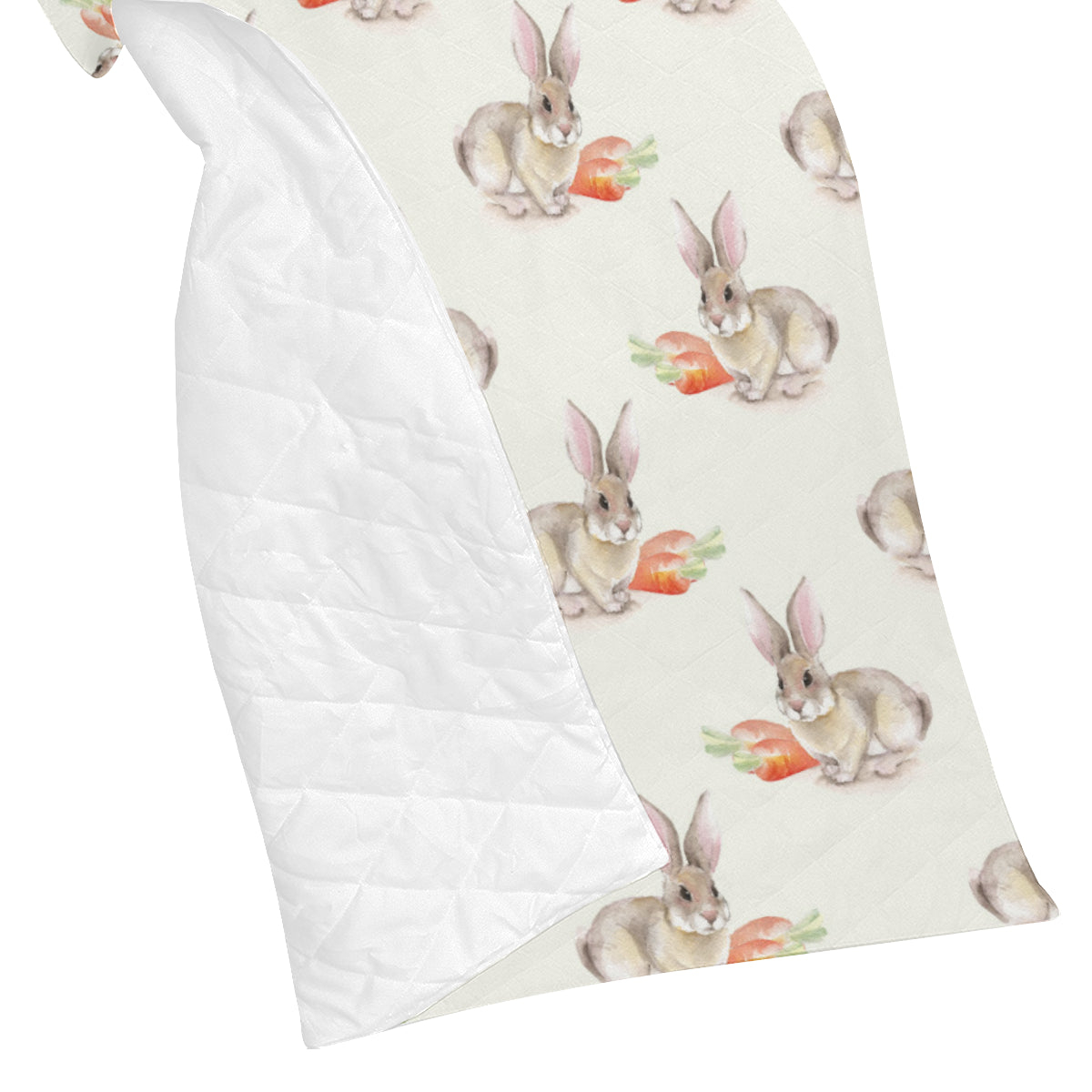 Rabbit Pattern Print Design 01 Premium Quilt