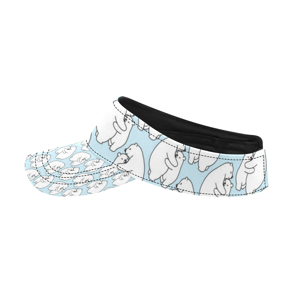 Polar Bear Pattern Print Design PB08 Unisex Sun Visor