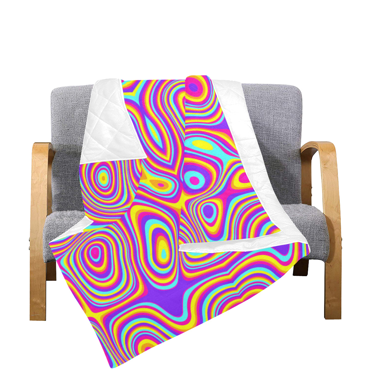 Liquid Pattern Print Design 06 Premium Quilt