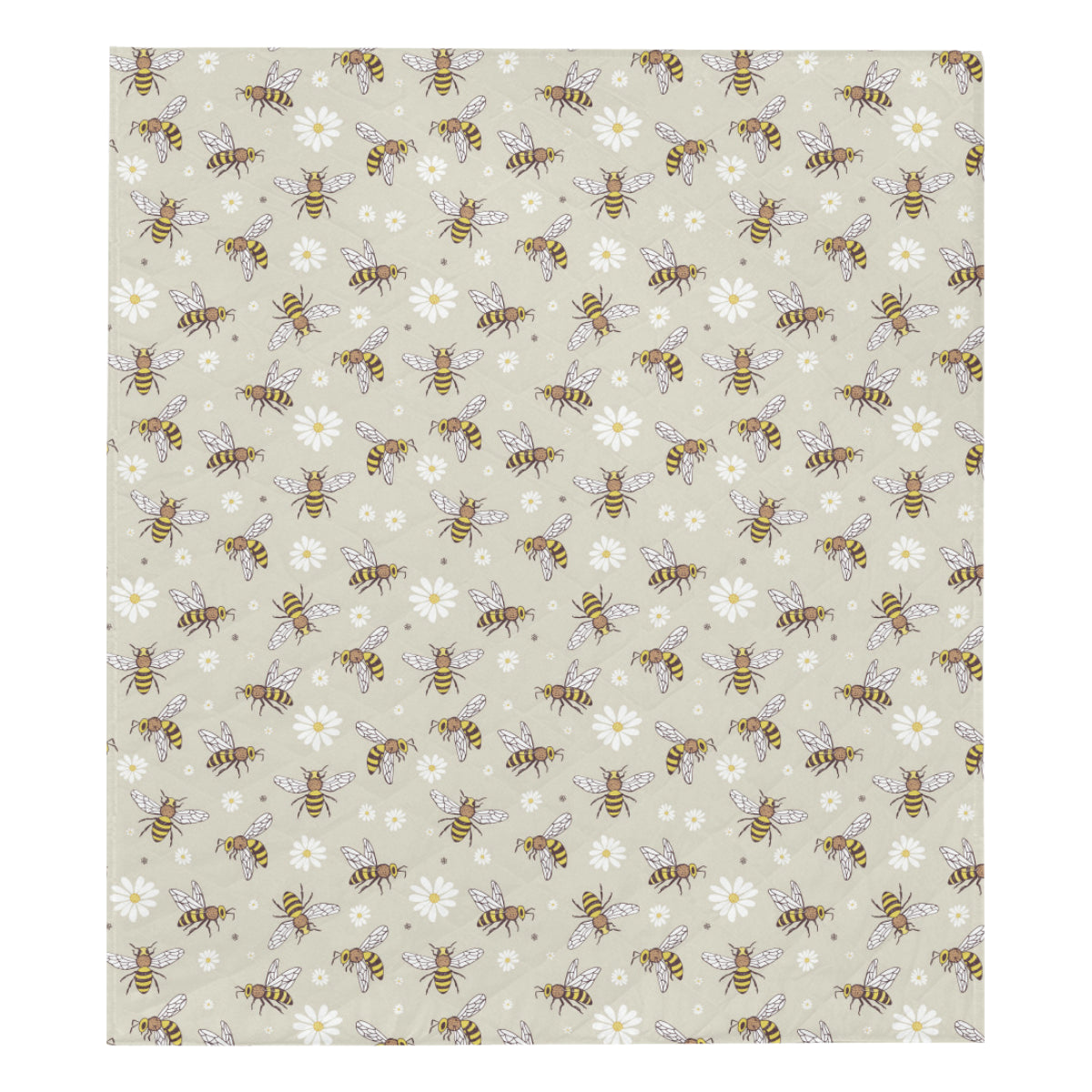 Bee Pattern Print Design 03 Premium Quilt