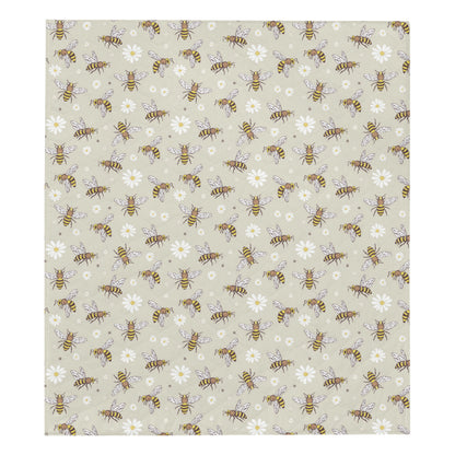 Bee Pattern Print Design 03 Premium Quilt