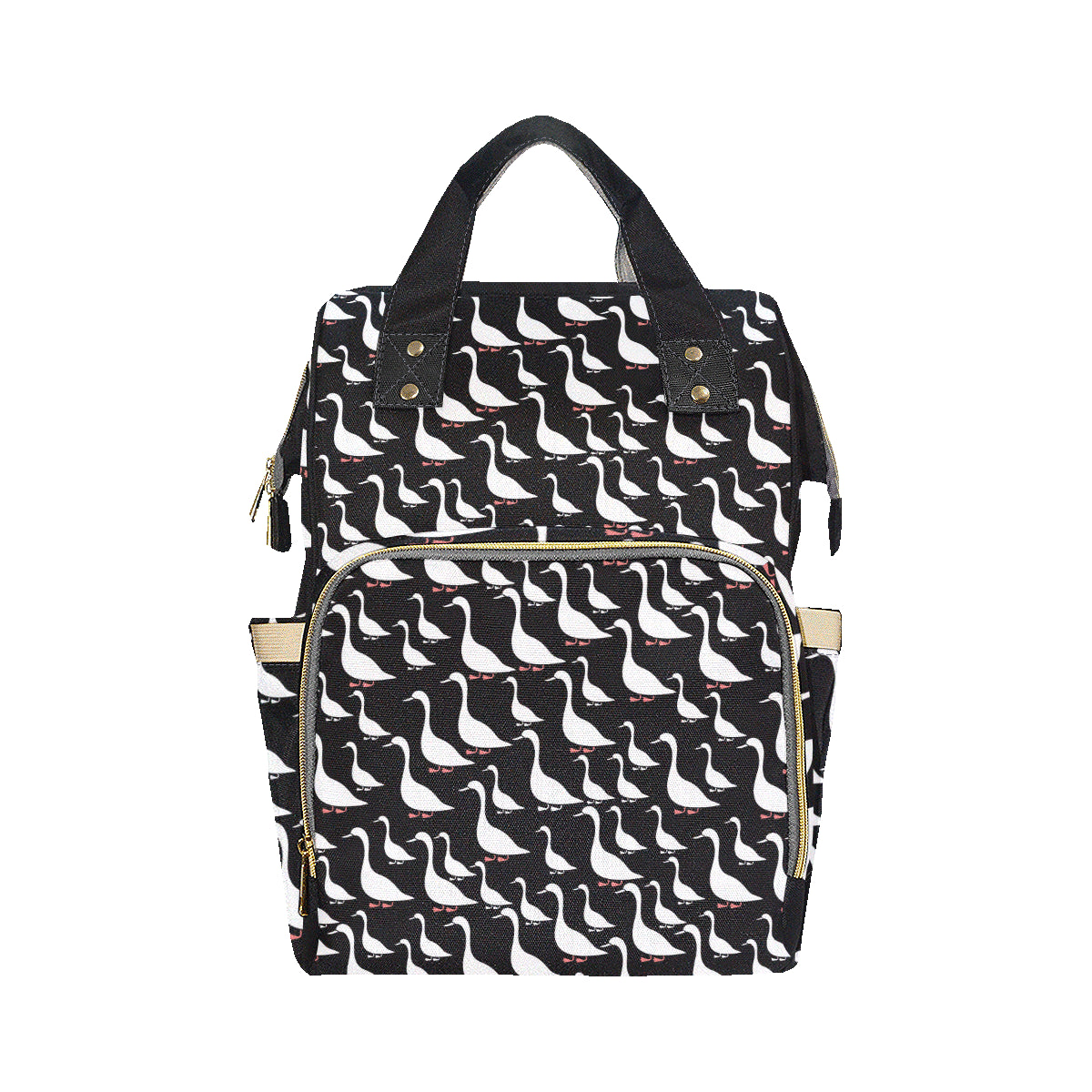 Goose Pattern Print Design 01 Diaper Bag Backpack
