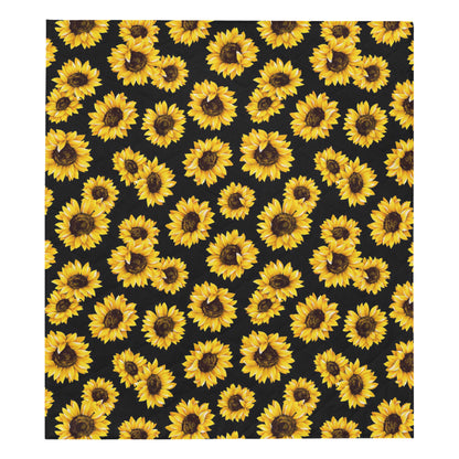 Sunflower Pattern Print Design SF05 Premium Quilt
