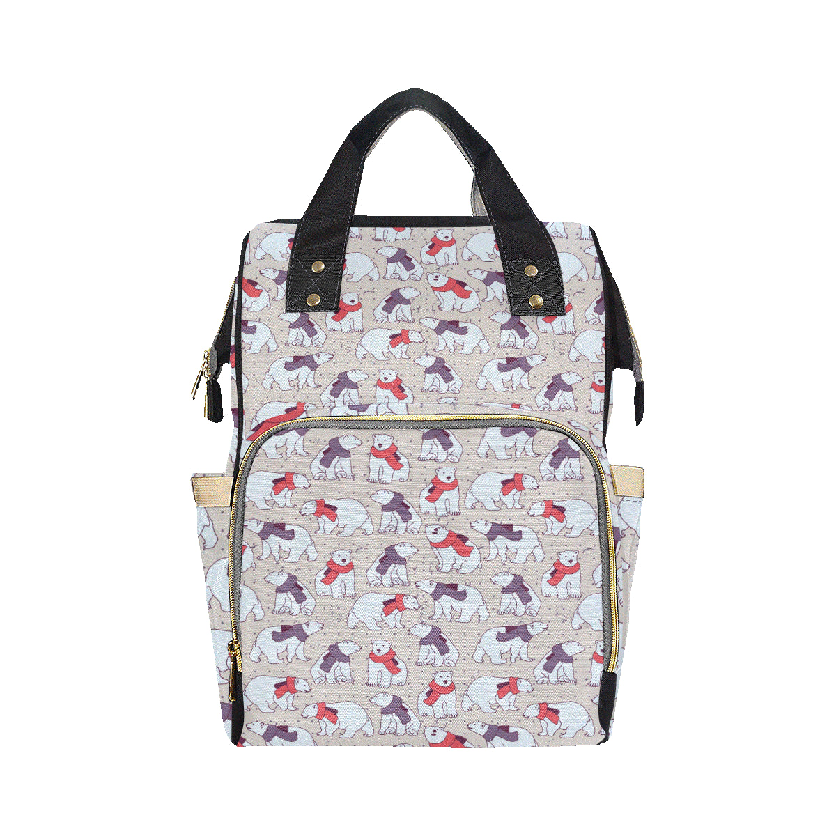 Polar Bear Pattern Print Design PB04 Diaper Bag Backpack