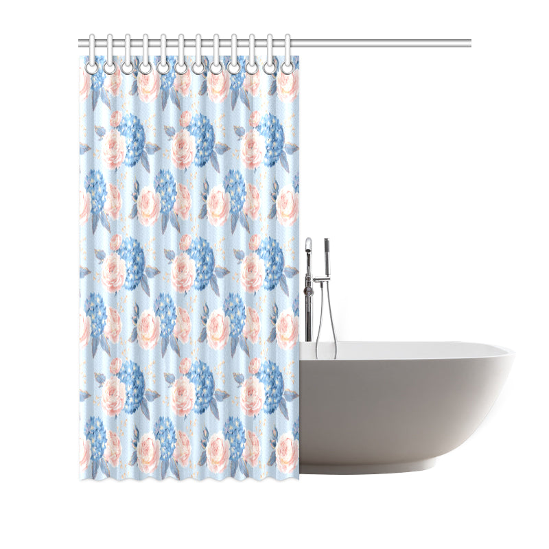 Hydrangea Pattern Print Design HD06 Shower Curtain